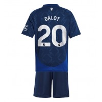 Manchester United Diogo Dalot #20 Fußballbekleidung Auswärtstrikot Kinder 2024-25 Kurzarm (+ kurze hosen)